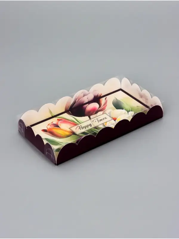 Коробка для печенья, &laquo;Тюльпаны&raquo;, 10.5&times;20&times;3 см