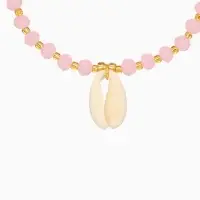 Браслет "Лила" длина 16 см, цв. розовый, золотистый