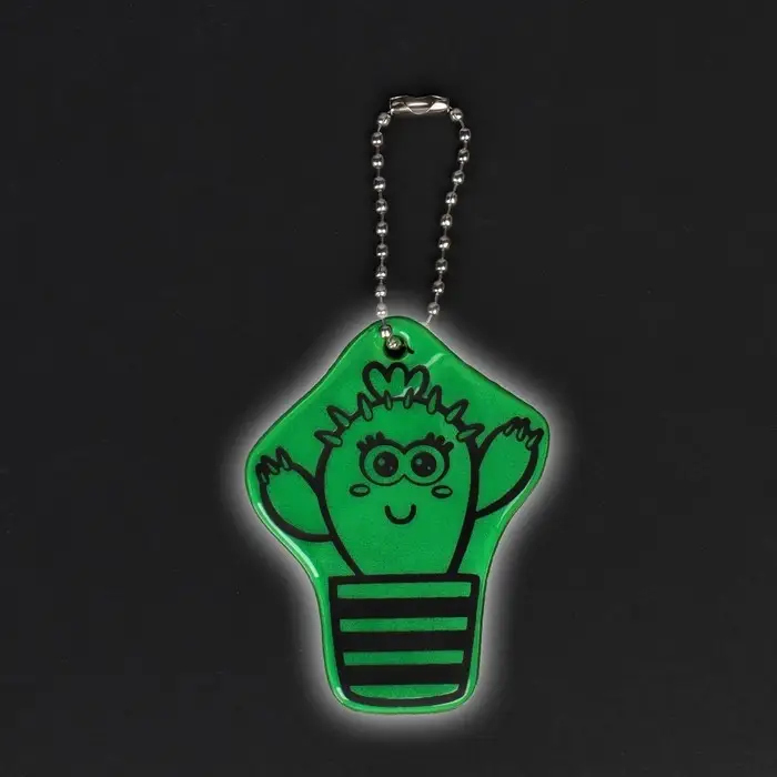 Светоотражающий элемент &laquo;Кактус&raquo;, двусторонний, 6&times;4.6 см, зелёный