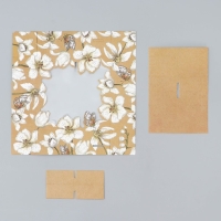 Коробка для конфет, кондитерская упаковка, 4 ячейки, &laquo;Крафт&raquo;, 10.5 х 10.5 х 3.5 см