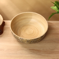 Салатник 25х25х8 см, бамбук