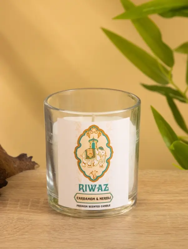 Свеча ароматическая в стекле "Лаванда" соевый воск 120гр