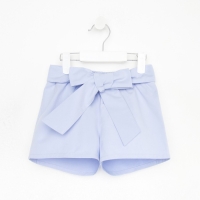 Шорты для девочки с поясом KAFTAN, размер 34 (122-128), цвет голубой