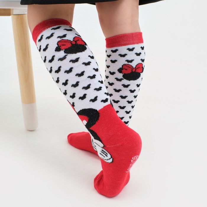 Гольфы Дисней &laquo;Минни Маус&raquo;, цвет белый/красный,16-18 см