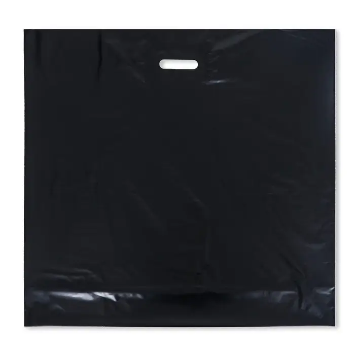 Пакет полиэтиленовый с вырубной ручкой, 64&times;60+8 60 мкм Черный