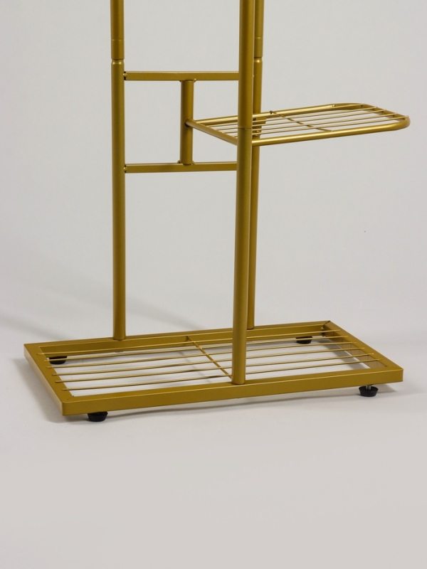 Подставка для цветов Greengo, 3 полки, 43 &times; 22 &times; 57 см, напольная, металл, цвет золотой