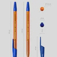 Ручка шариковая ErichKrause R-301 Amber Stick, узел 1.0 мм, чернила синие, длина линии письма 1000 метров
