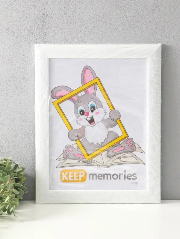 Фоторамка для фото 30х40 см "Luxe Elegance" пластик, белый, (пластик экран)