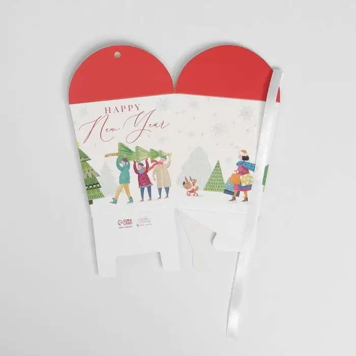 Бонбоньерка новогодняя &laquo;Город&raquo;, 7,5 х 8 х 7,5 см, Новый год