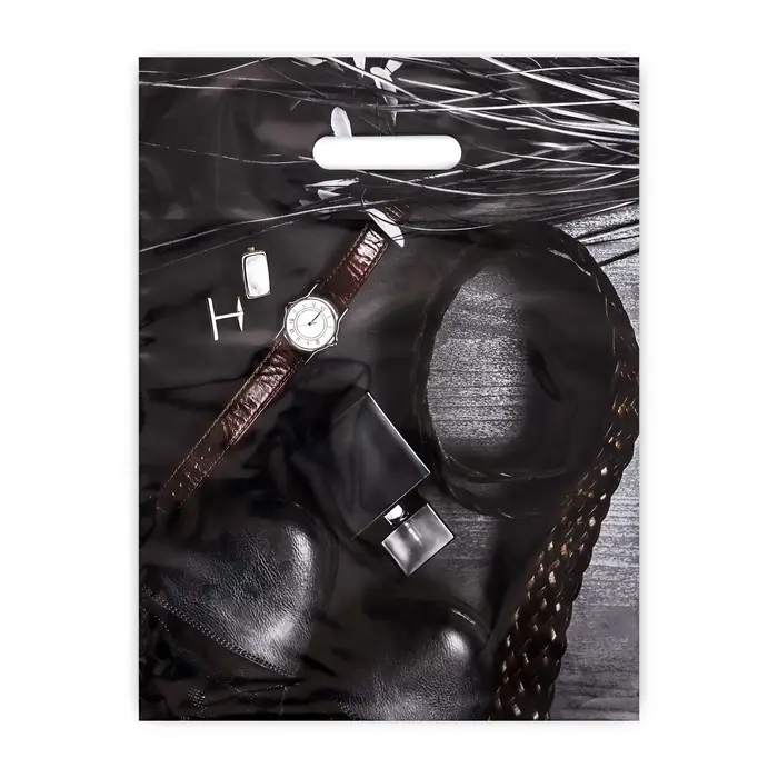 Пакет "Подарок для него", полиэтиленовый с вырубной ручкой 31х40 см, 60 мкм