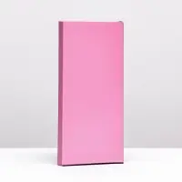 Подарочная коробка под плитку шоколада, с окном, розовая, 17&times;8&times;1.4 см