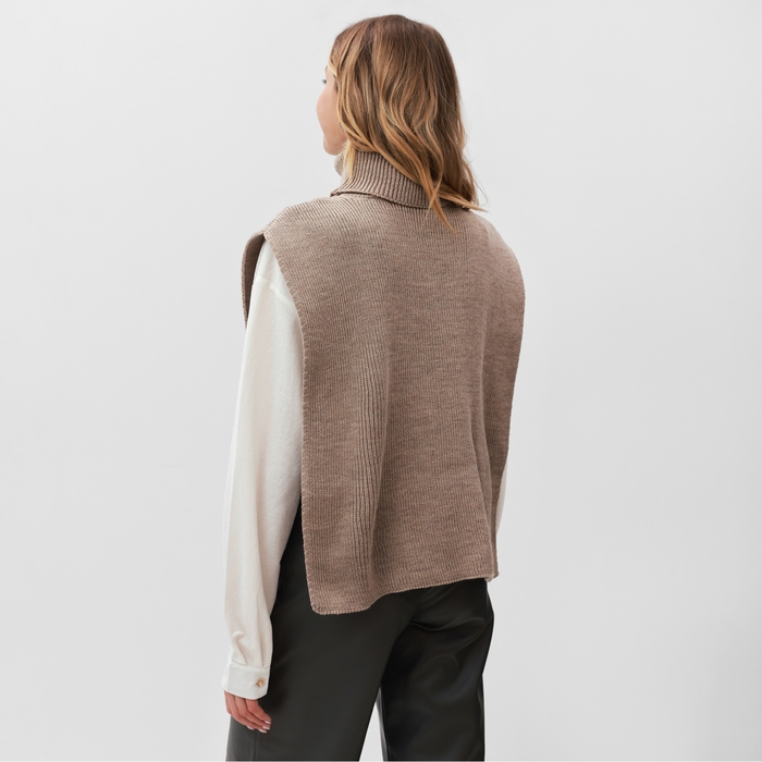 Джемпер (пончо) женский MINAKU: Casual Collection цвет бежевый ,р-р 50