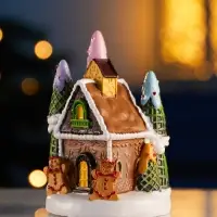 Фигура светодиодная "Дом печеньки" 10х7 см, 4 LED, LR41x3 (в компл), Т/БЕЛЫЙ