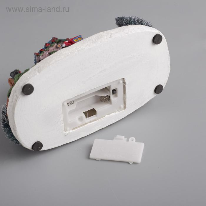 Светодиодная фигура &laquo;Рождественский поезд&raquo; 17 &times; 12 &times; 9 см, полистоун, батарейки АААх2 (не в комплекте), свечение тёплое белое