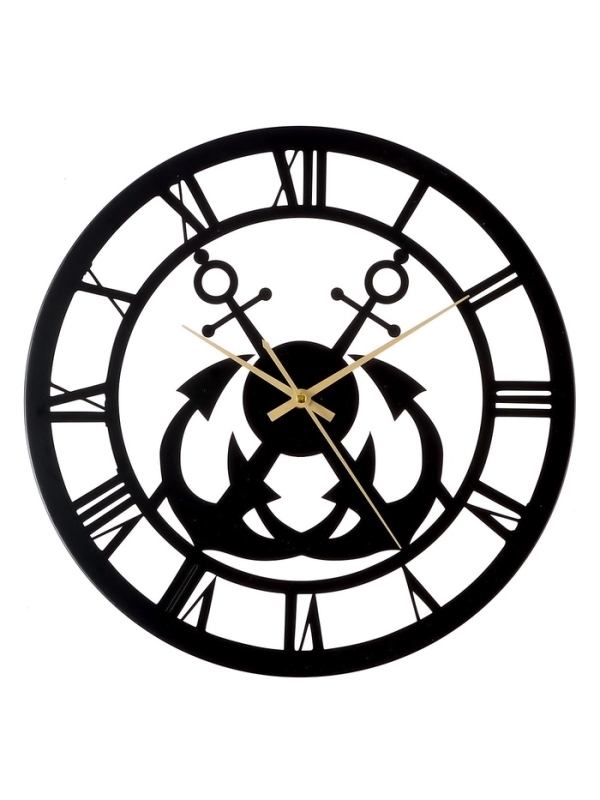 Часы настенные интерьерные &laquo;Якорь&raquo;, плавный ход, d-40 см