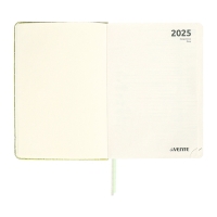 Ежедневник датированный 2025 года, A5, 168 листов, deVENTE. Barbara, твердая обложка кожзам с поролоном, перфорацией, ляссе, блок 70, зеленый