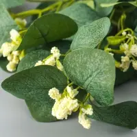 Цветы искусственные &laquo;Эвкалипт популус цветущий&raquo;, h=65 см, белые