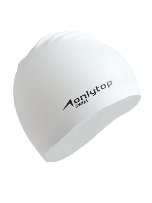 Шапочка для плавания силиконовая 49 гр, цвет белый