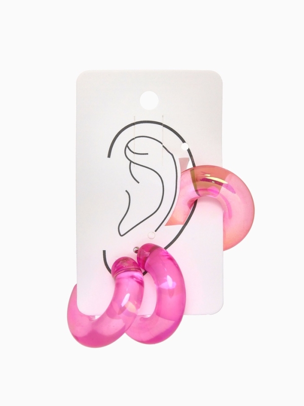 Набор серьги и каффы 3 шт &laquo;Нежность&raquo; капля, цвет розовый в серебре