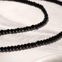 Бусины на нити шар №3 гранёный &laquo;Шпинель&raquo;, цвет чёрный, 35 см