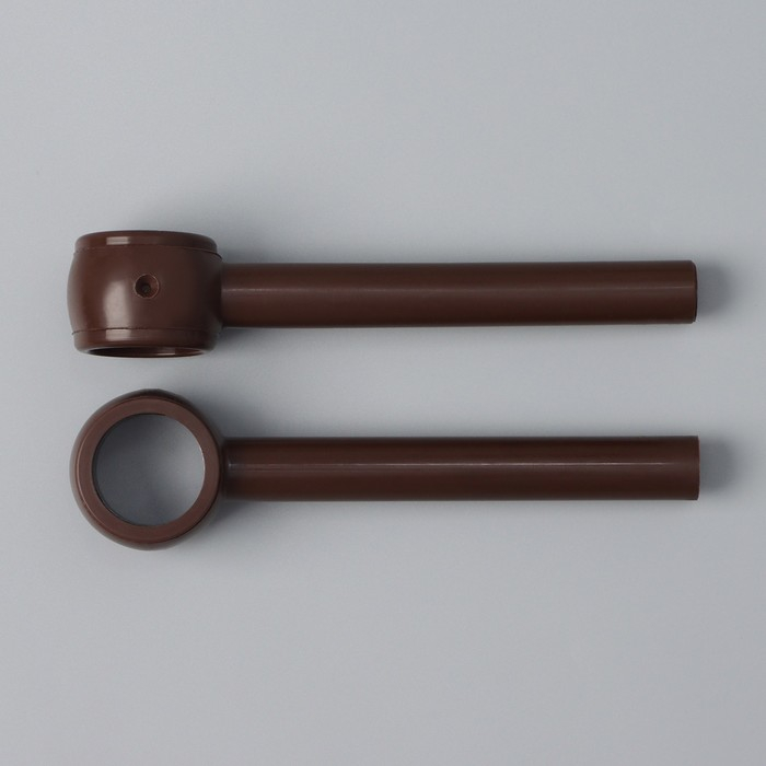 Карниз двухрядный, ширина 140 см, d=28 мм, пластиковые элементы, цвет орех