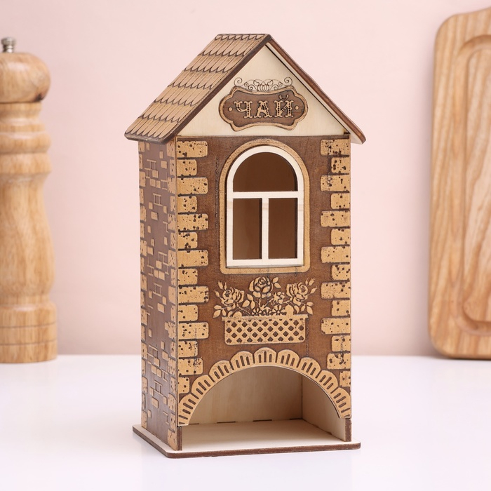 Чайный домик «Ажур», 10х9х20 см, береста Чайный домик «Ажур», 10х9х20 см, береста