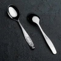 Ложка чайная &laquo;Антошка&raquo;, длина 14 см, толщина 2 мм, цвет серебряный