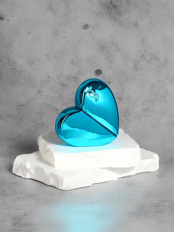 Флакон для парфюма &laquo;Сердце&raquo;, стеклянный, с распылителем, 25 мл, цвет голубой