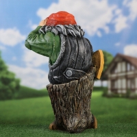 Садовая фигура из полистоуна &laquo;Баба Яга с метлой&raquo;, 55&times;30&times;34 см