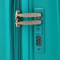 Чемодан 20", PP, 38*22*56, отд на молнии, код замок, 4 колеса, зеленый