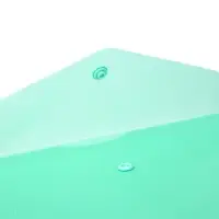 Папка-конверт на кнопке А4, 180 мкм, Calligrata Office, полупрозрачная, зеленая