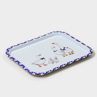 Поднос &laquo;Гуси&raquo;, 32,8 х 25,8 см, жесть