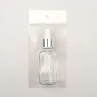 Бутылочка для хранения, с пипеткой, 30 мл, цвет серебристый/белый