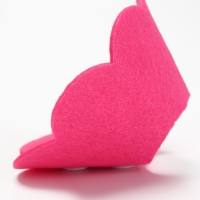 Ветеринарный воротник из фетра "Ромашка", размер S, фуксия