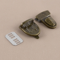 Набор для создания сумки, 4 предмета, кольцо-карабин - 2 шт, цепочка, застёжка, цвет бронзовый Набор для создания сумки, 4 предмета, кольцо-карабин - 2 шт, цепочка, застёжка, цвет бронзовый