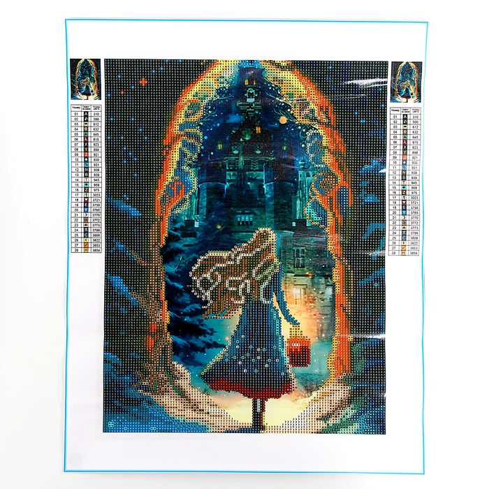 Новогодняя алмазная мозаика с частичным заполнением на холсте «Новый год. Сказка», 30 х 40 см Новогодняя алмазная мозаика с частичным заполнением на холсте «Новый год. Сказка», 30 х 40 см