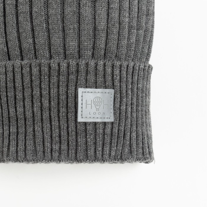 Шапка детская, цвет тёмно-серый, размер 52-56 Шапка детская, цвет тёмно-серый, размер 52-56