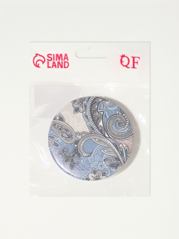 Зеркало складное &laquo;Орнамент&raquo;, d = 7,5 см, с увеличением, цвет МИКС