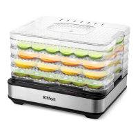 Сушилка для овощей и фруктов Kitfort КТ-1933, 420 Вт, 5 ярусов, 310х240 мм, серебристая Сушилка для овощей и фруктов Kitfort КТ-1933, 420 Вт, 5 ярусов, 310х240 мм, серебристая