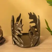 Подсвечник "Языки пламени" алюминий 15,2х15,2х16 см