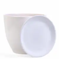 Набор горшков цветочный поддоном 4 шт 0,4 / 1 / 2,5 / 5 л керамика, Белый