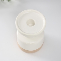 Подсвечник керамика на 1 свечу "Атлант" песочно-белый 9,3х9,3х13,5 см