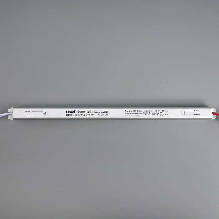 Ультратонкий блок питания для светодиодных лент и модулей Uniel, 48 Вт, 12 В, IP20
