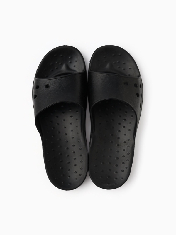 Сланцы мужские Д702 цвет чёрный, р-р 45-46