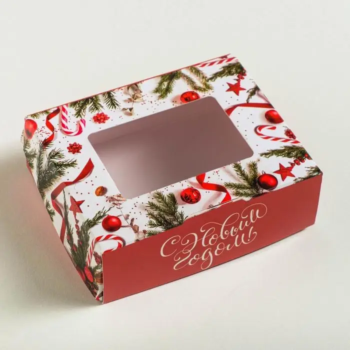 Коробка складная &laquo;С Новым годом&raquo;, 10 х 8 х 3.5 см