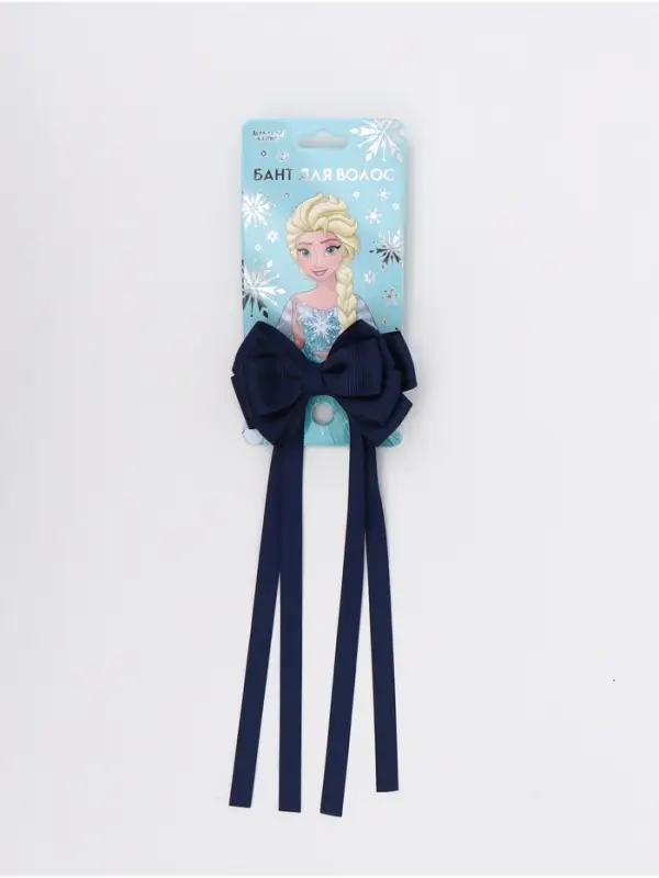 Бант для волос на заколке с лентами, цвет синий, Холодное сердце