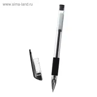 Ручка гелевая DENISE, пулевидный пишущий узел 0.5 мм, чернила чёрные, с резиновым упором