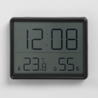 Часы настенные электронные, термометр, гигрометр, 7.3 х 1.5 х 9.3 см