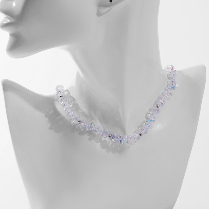 Колье «Крошка» блеск, цвет радужный в серебре, 40 см Колье «Крошка» блеск, цвет радужный в серебре, 40 см