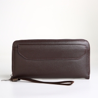 Портмоне-клатч мужской на молнии, цвет коричневый Портмоне-клатч мужской на молнии, цвет коричневый